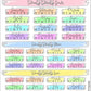 Cute 2025 Year View Hobonichi, Monthly Headers, Year At A Glance, Hobo Yearly Overlay Stickers - 2024-2025-2026 Calendar Stickers.-