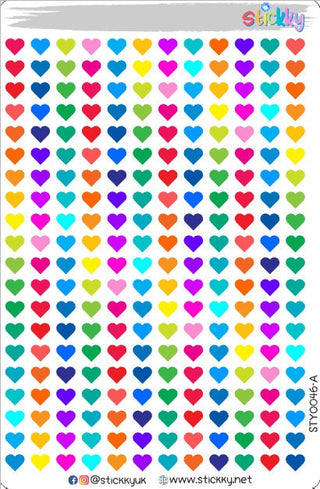 Little Heart Bullets Planner Stickers Sheet.-