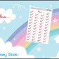 Hockey Stick Icon Stickers Sheet