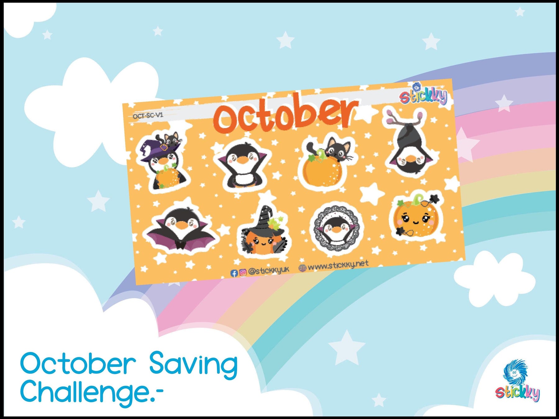 Cute October Savings Challenge