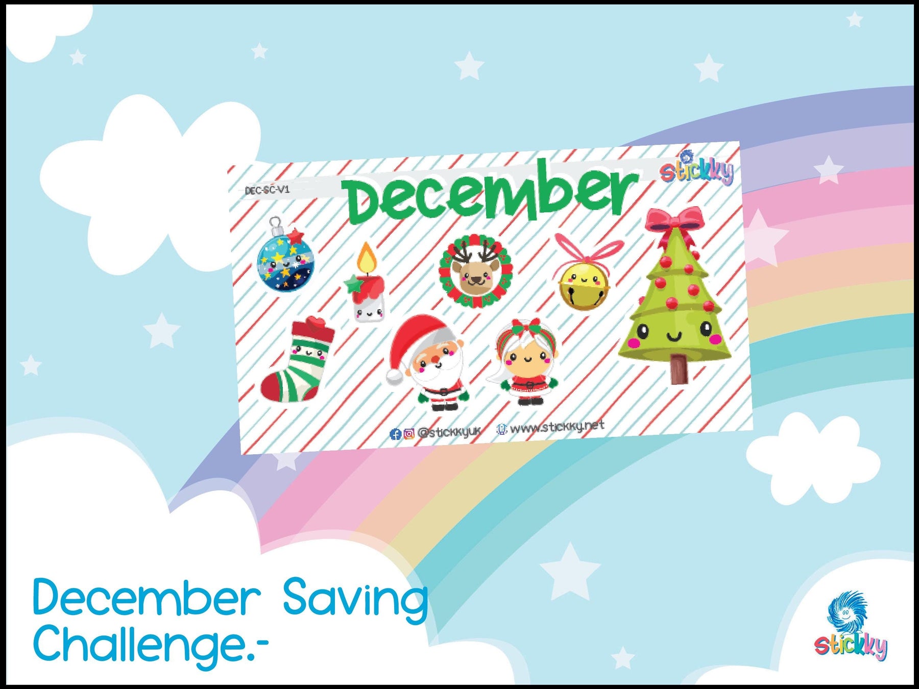 Cute December Savings Challenge