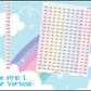 Time strip 1 hour Vertical Functional Stickers Sheet.-
