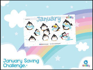 Cute January Savings Challenge