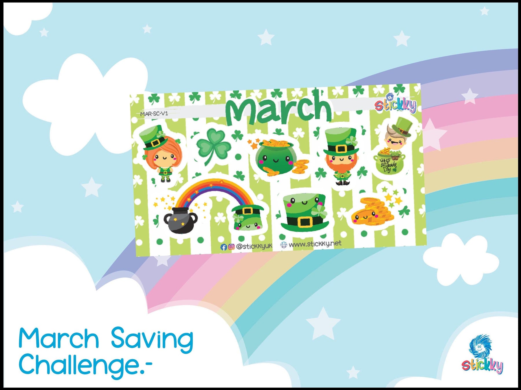 Cute March Savings Challenge