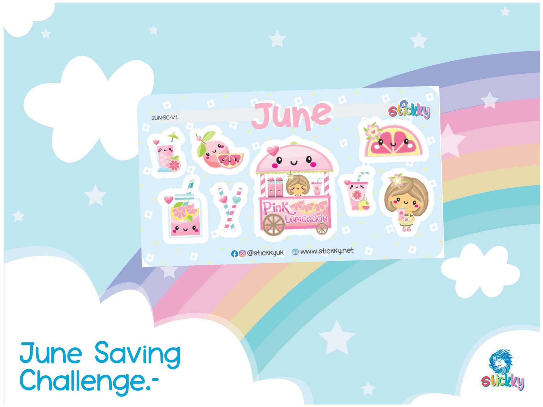Cute June Savings Challenge