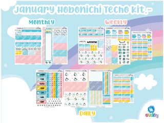 Stickky Monthly Subscription – Hobonichi Sticker Kits ✨