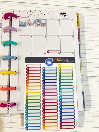 Small Rainbow Boxes Stickers Sheet