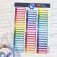 Happy Planner Small Rainbow Boxes Stickers Sheet - Stickky