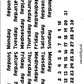A Full Month of 7 Days of the Week Script and Numbers in B&W Stickers Sheet for Planners and Journals.-