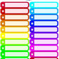 Happy Planner Small Rainbow Boxes Stickers Sheet - Stickky