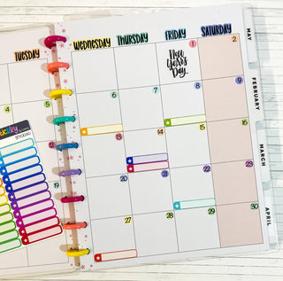 Small Rainbow Boxes Stickers Sheet