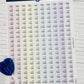 Time strip 1/2 hour Vertical Functional Stickers Sheet.-